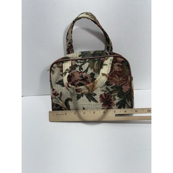 Yves Rocher Vintage Tapestry Cosmetic Makeup Toiletry Travel Purse Bag - Picture 2 of 7